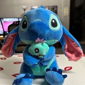 Love Stitch Blue and Pink Stuffed Animal